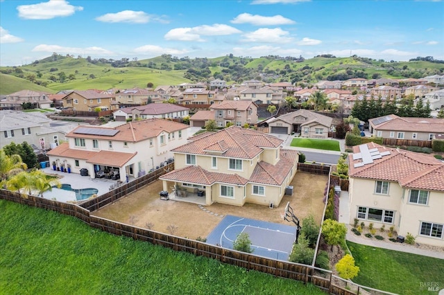 birds eye view of property featuring a residential view