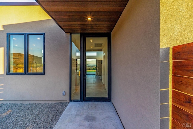 3400 Atlas Peak Rd, Napa, CA 94558 - property entrance featuring visible vents and stucco siding
