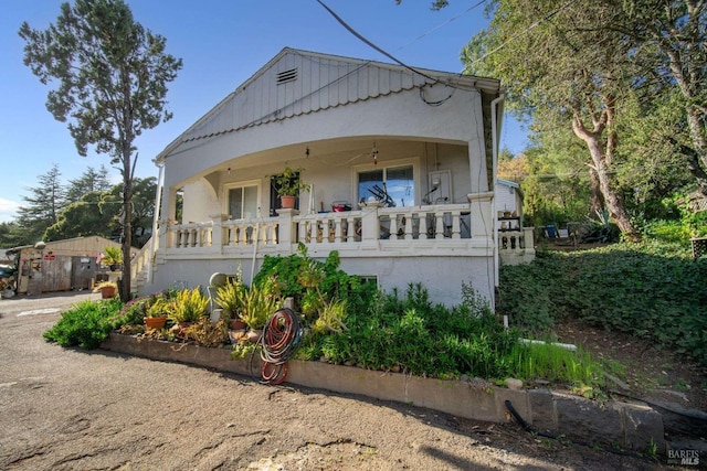 view of front of home with a porch