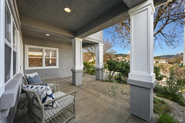 view of patio / terrace with a porch