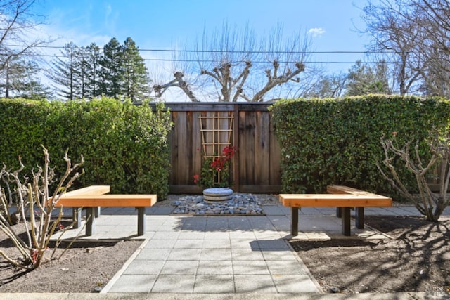 view of patio with fence