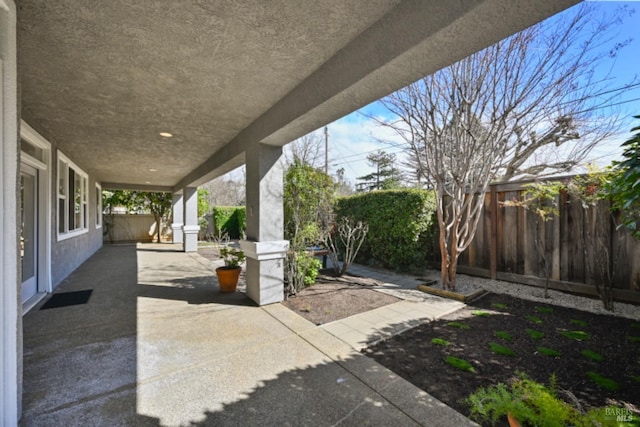 view of patio / terrace with a fenced backyard