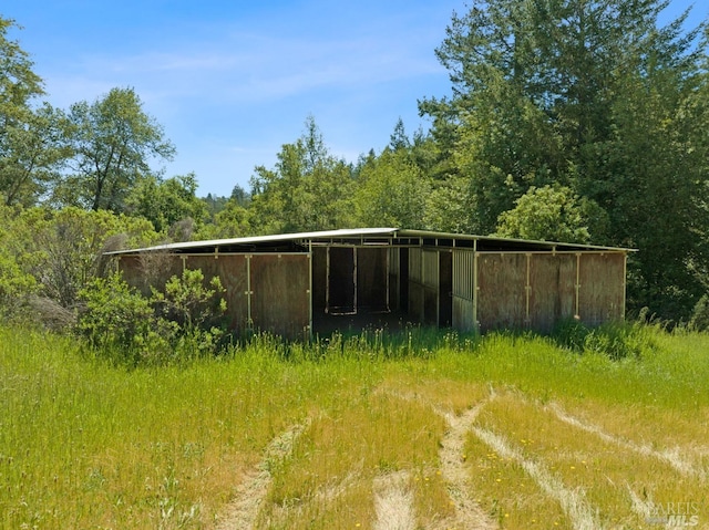 view of pole building