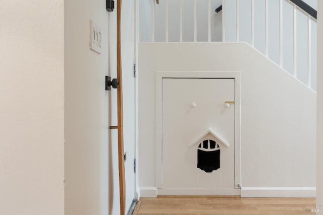 interior space with light wood-type flooring