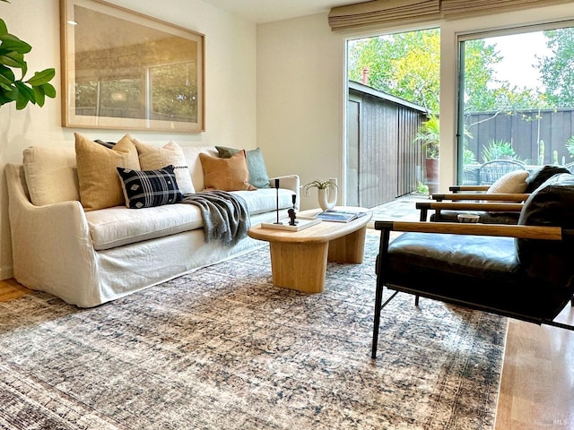 living room featuring wood finished floors