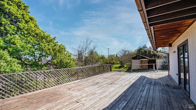 view of wooden deck