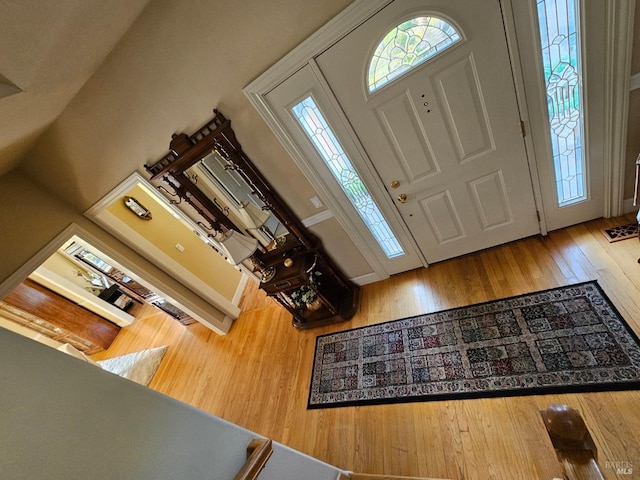 entrance foyer with hardwood / wood-style flooring