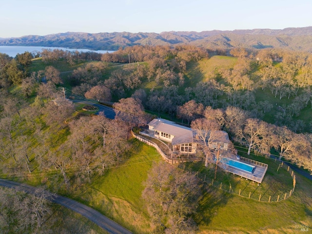 1011 Steele Canyon Rd, Napa, CA 94558 - view of subject property with a water and mountain view and a forest