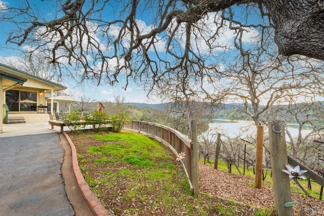 1011 Steele Canyon Rd, Napa, CA 94558 - view of yard with a water view and a patio