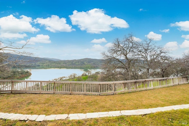 1011 Steele Canyon Rd, Napa, CA 94558 - view of yard featuring a water and mountain view