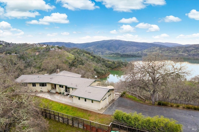 1011 Steele Canyon Rd, Napa, CA 94558 - aerial view of property and surrounding area featuring a water and mountain view and a forest