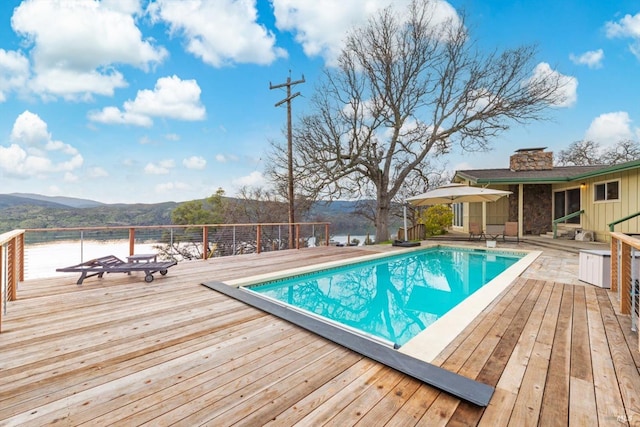 1011 Steele Canyon Rd, Napa, CA 94558 - view of pool featuring a deck with mountain view