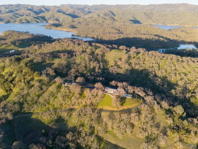 1011 Steele Canyon Rd, Napa, CA 94558 - view of property location with a water and mountain view and a heavily wooded area