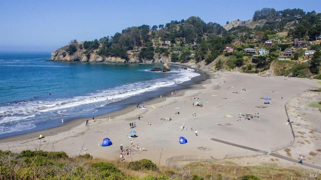 water view with a beach view