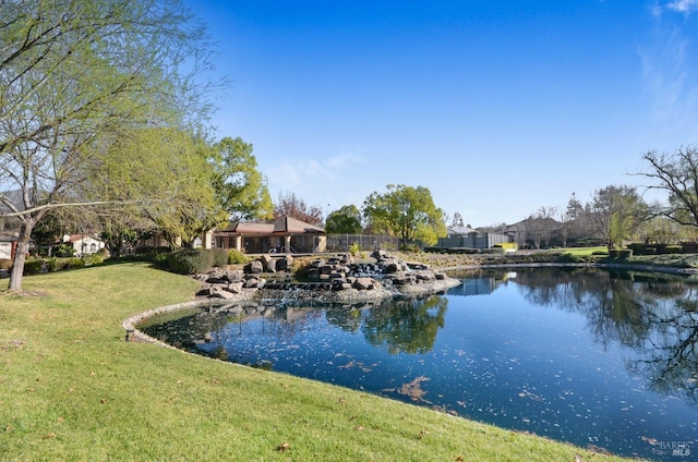 view of water feature