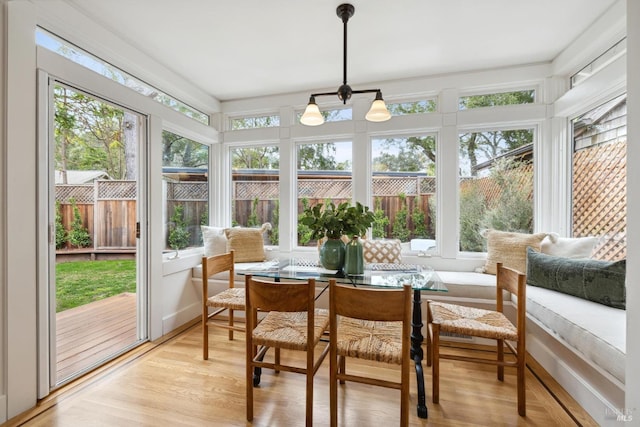 view of sunroom / solarium