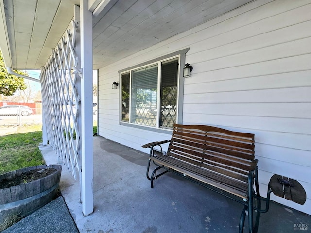 view of patio / terrace featuring covered porch