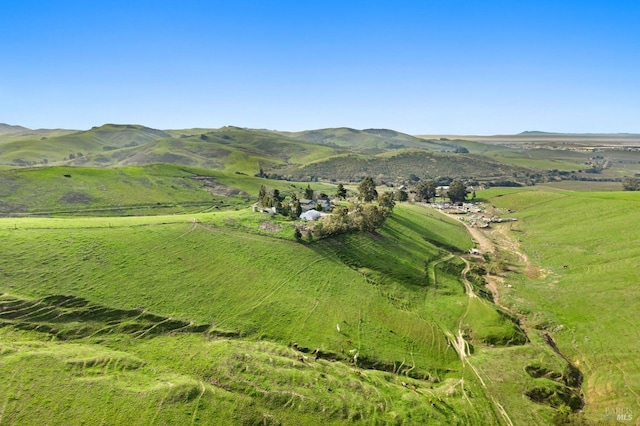 property view of mountains with a rural view