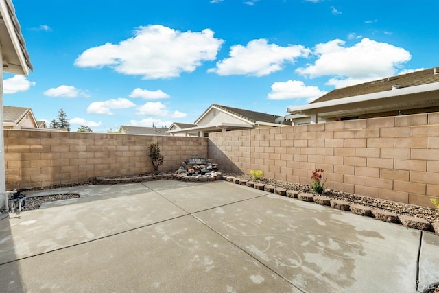 view of patio with a fenced backyard