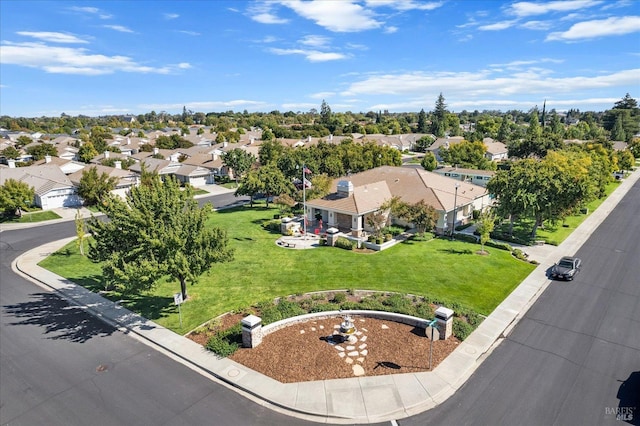 aerial view featuring a residential view