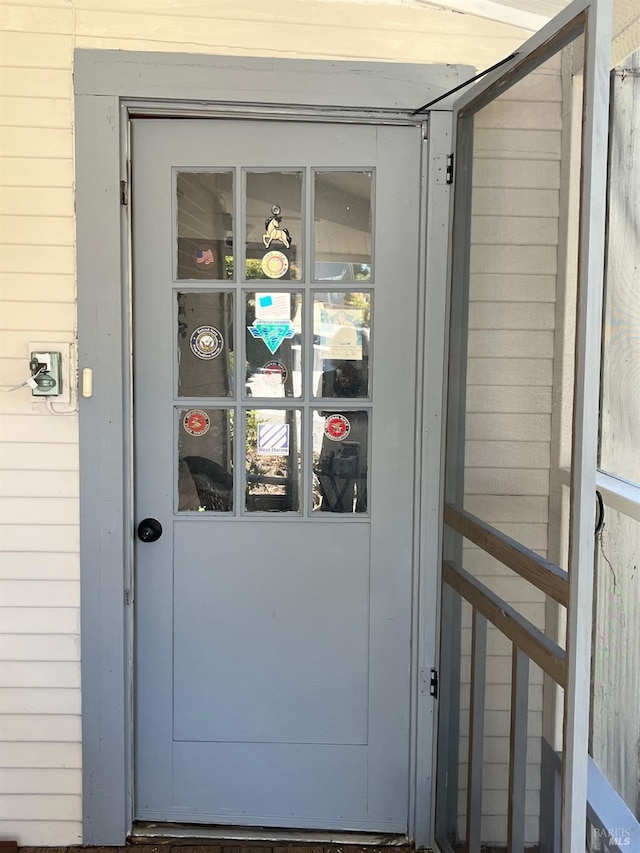 view of doorway to property