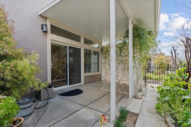 view of patio with fence