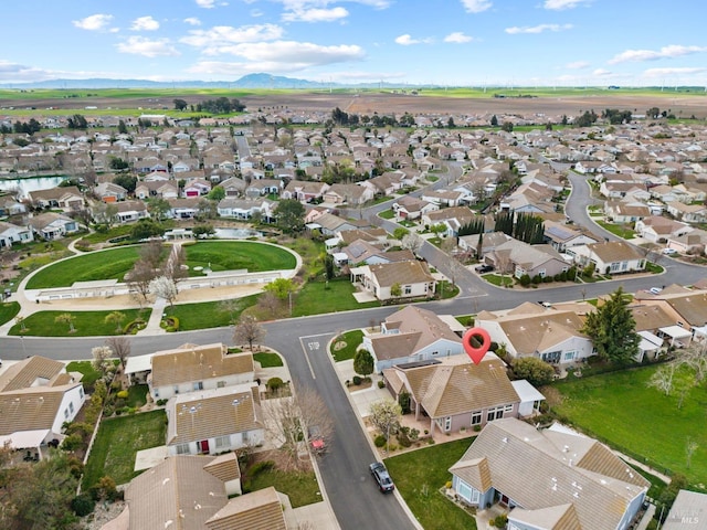 drone / aerial view with a residential view