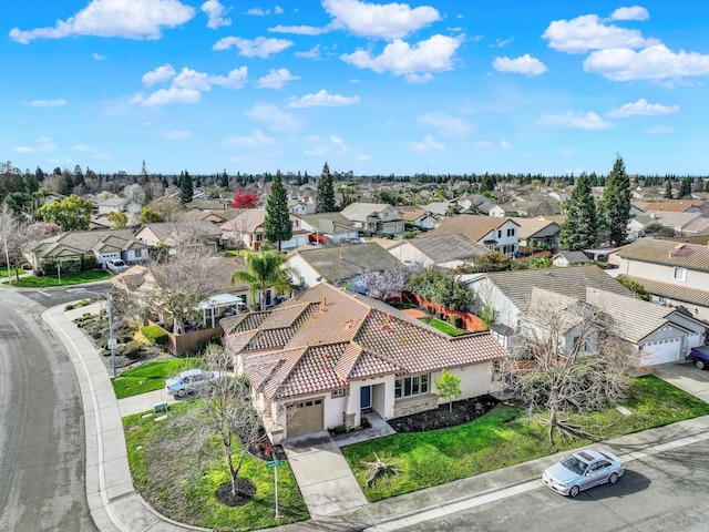 aerial view with a residential view