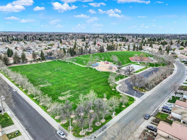 aerial view with a residential view