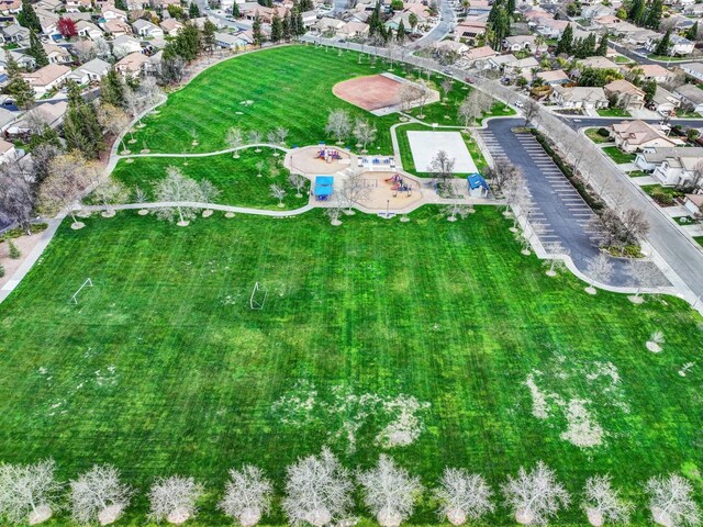 aerial view featuring a residential view