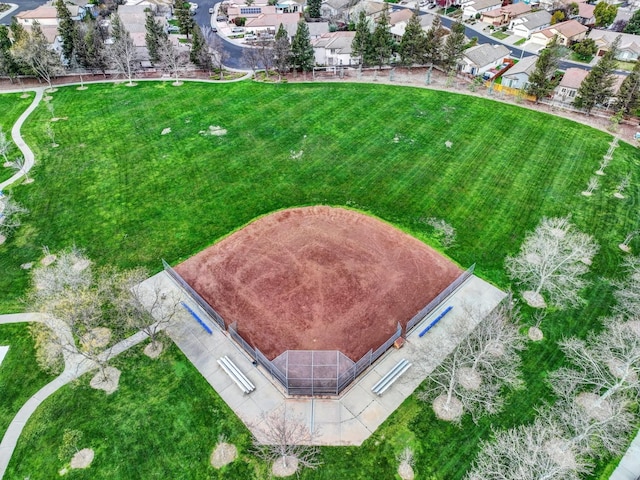 aerial view featuring a residential view