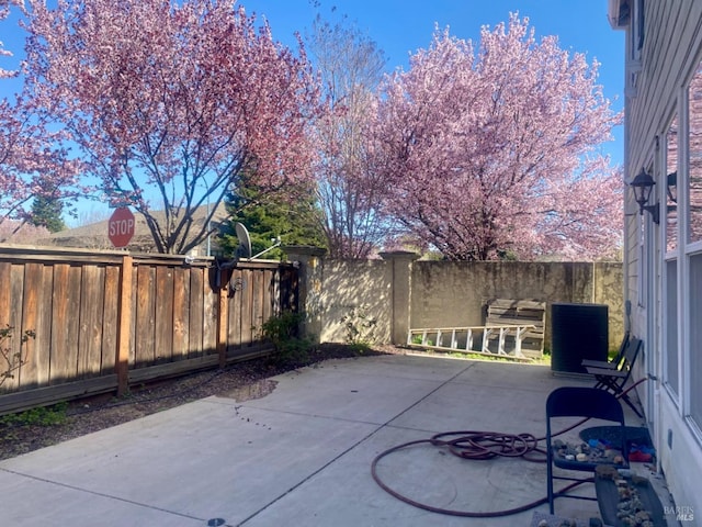 view of patio / terrace with a fenced backyard