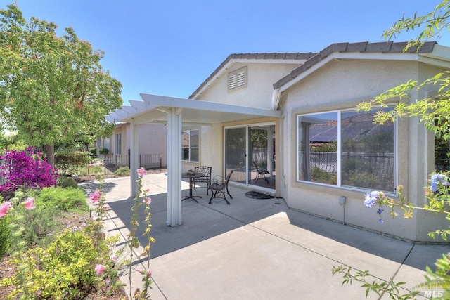 view of patio with fence