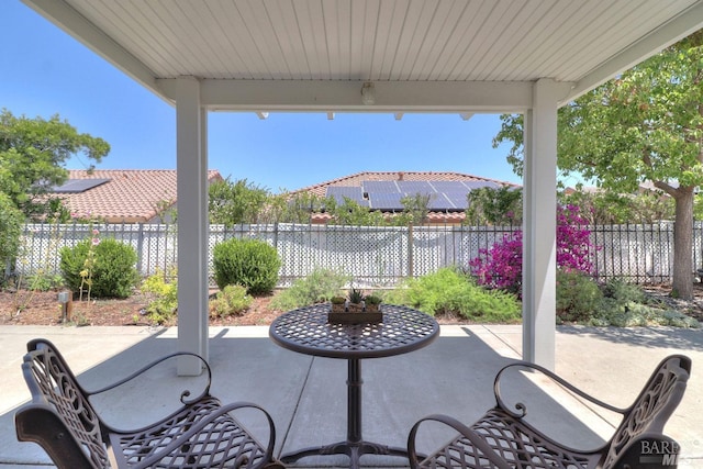 view of patio featuring a fenced backyard