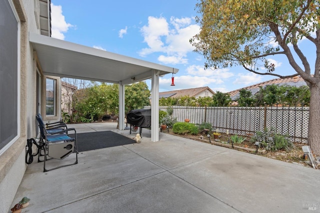 view of patio / terrace with a fenced backyard