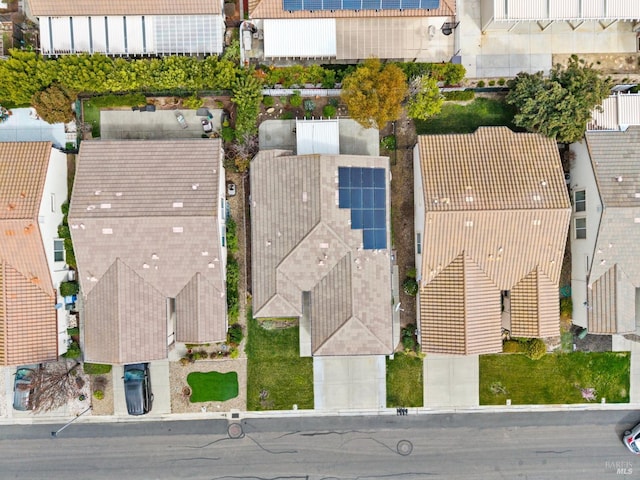 drone / aerial view with a residential view