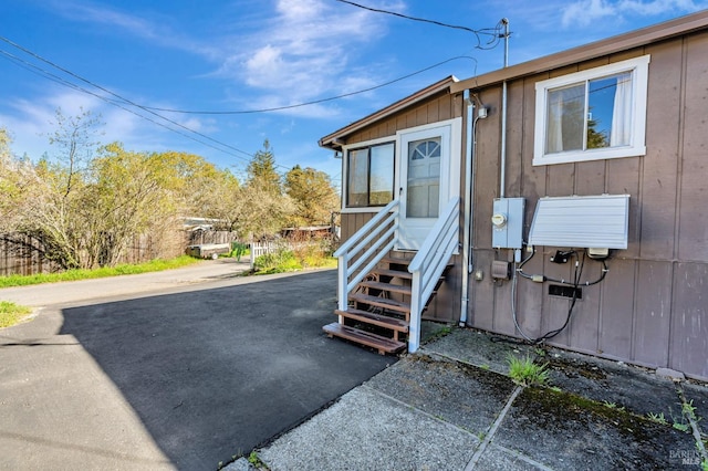 exterior space with entry steps