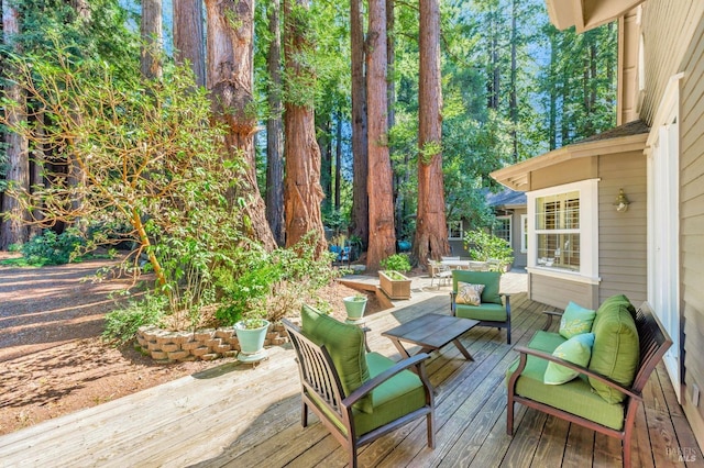 14375 Occidental Rd, Sebastopol, CA 95472 - deck with an outdoor living space