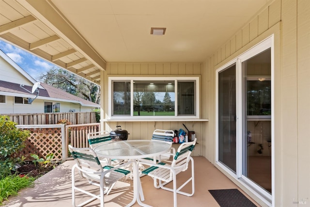 view of patio / terrace with fence