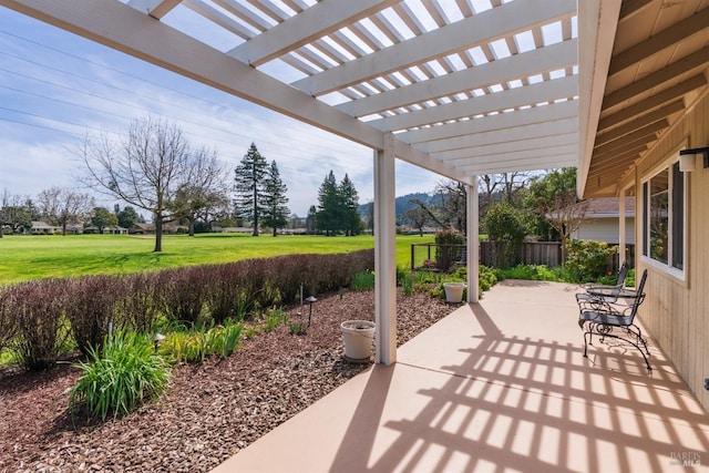 view of patio / terrace with a pergola