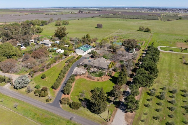 drone / aerial view with a rural view