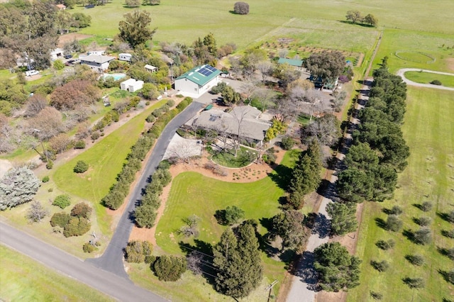 aerial view with a rural view