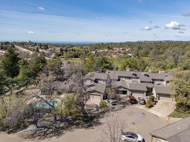 bird's eye view with a residential view
