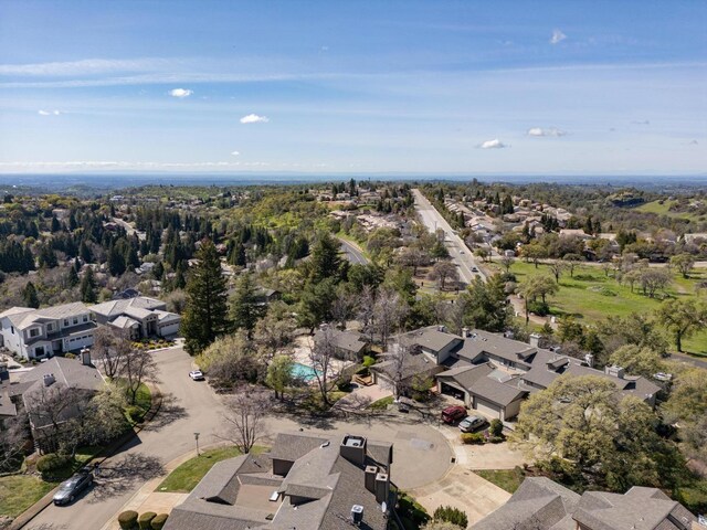bird's eye view with a residential view