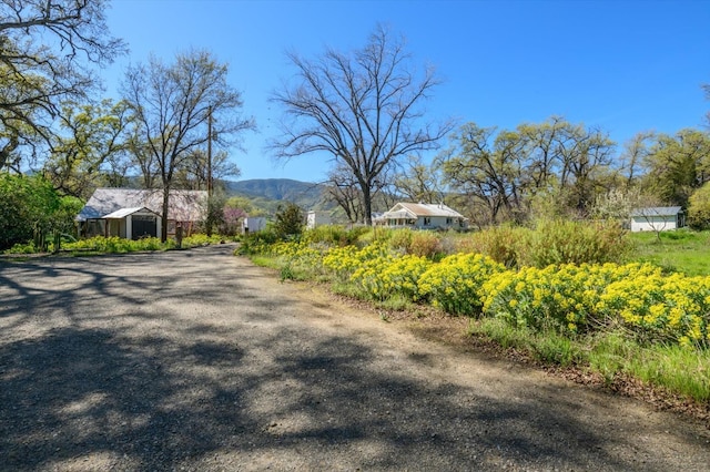 view of road featuring a mountain view