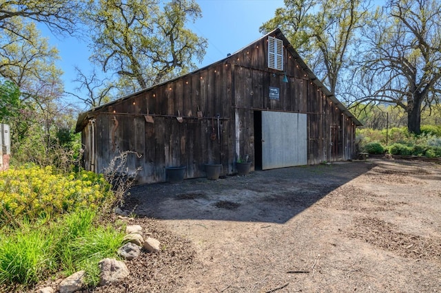 view of barn