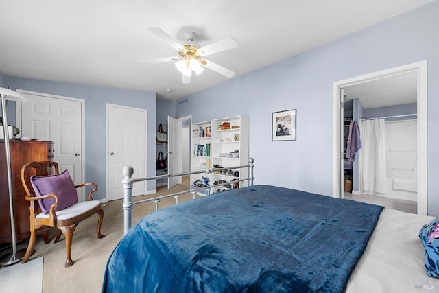 bedroom with a ceiling fan