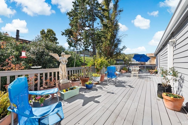 view of wooden terrace