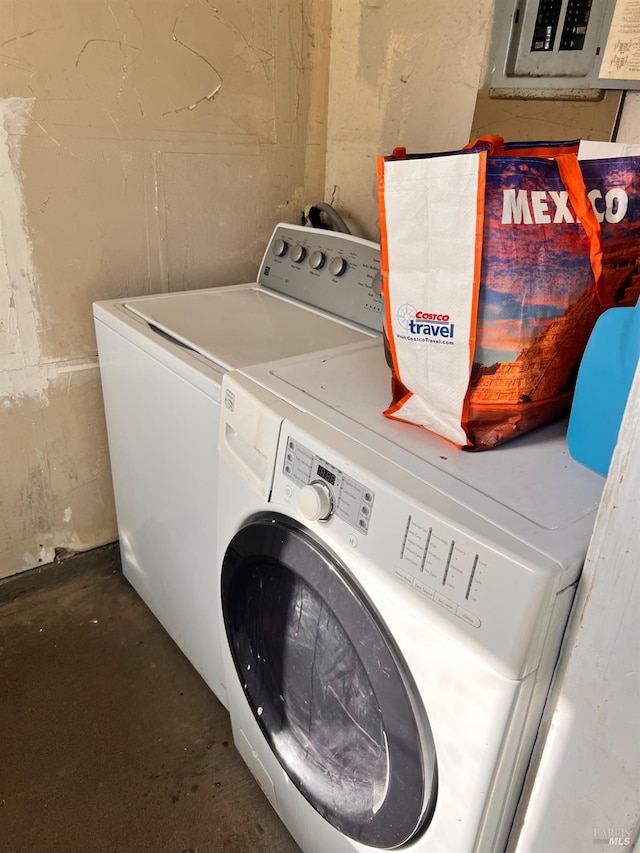 laundry area featuring laundry area and separate washer and dryer