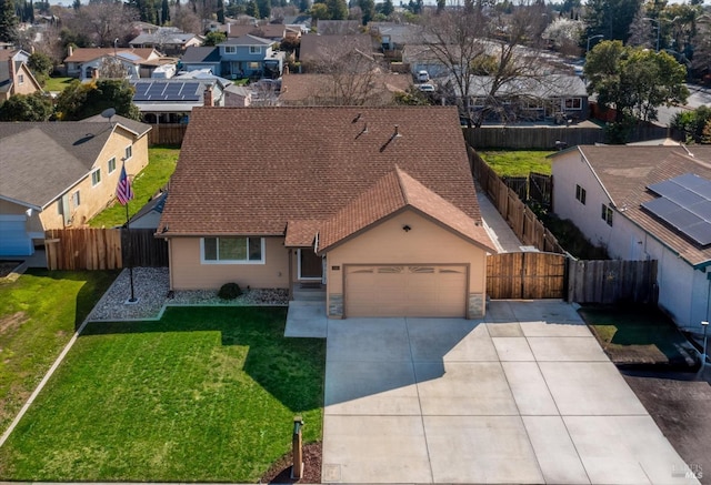 drone / aerial view featuring a residential view